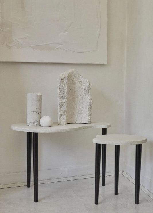 MID CENTURY TABLE DUO